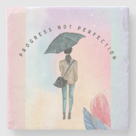 Voortgang niet perfectie stenen onderzetter