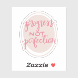 Voortgang niet perfectioneringskalligrafie sticker