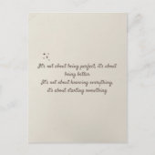 Voortgang over Perfection Quote Briefkaart (Voorkant)