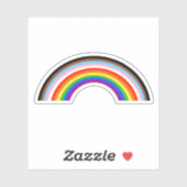 Voortgang Pride Gestreepte Rainbow Arc Sticker (Vel)