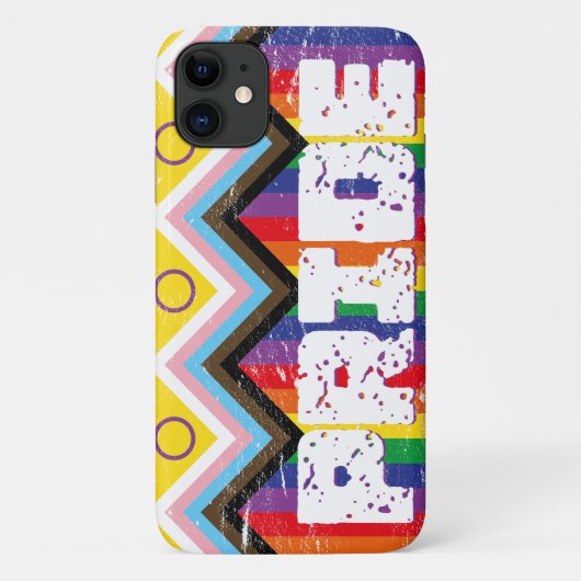 Voortgang Regenboog LGBTQ Case-Mate iPhone Case (Achterkant)