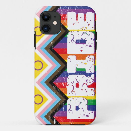 Voortgang Regenboog LGBTQ Case-Mate iPhone Case (Achterkant)