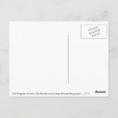 Voortgang van de liefde: De rendezvous van Fragona Briefkaart (Achterkant)