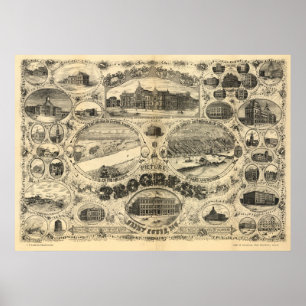 Voortgang van St. Louis - 1884 (Vogel) BigMapBlog. Poster