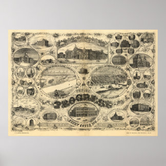 Voortgang van St. Louis - 1884 (Vogel) BigMapBlog. Poster