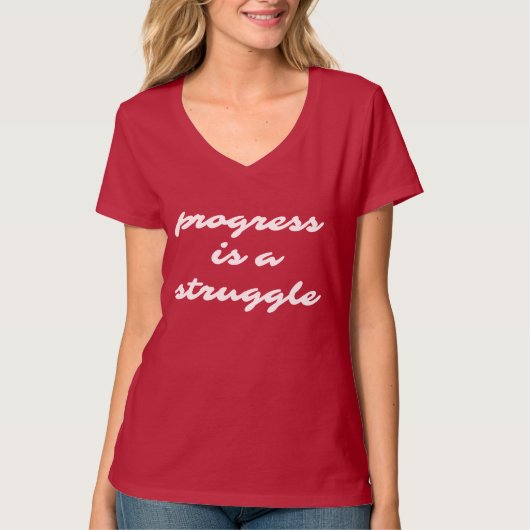 Voortgang vrouwen Basic V-Neck T-Shirt (Voorkant)
