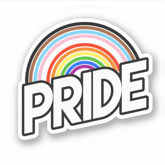 Voortgangs Pride Sticker (Voorkant)