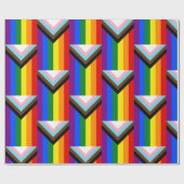 Voortgangs Pride Vlag LGBTQ+ Cadeaupapier (Vlak)