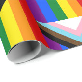 Voortgangs Pride Vlag LGBTQ+ Cadeaupapier (Rol Hoek)