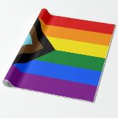 Voortgangs Pride Vlag LGBTQ+ Cadeaupapier (Uitgerold)