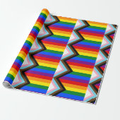 Voortgangs Pride Vlag LGBTQ+ Cadeaupapier (Uitgerold)