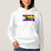 Voortgangs Pride Vlag LGBTQ+ Hoodie (Voorkant)