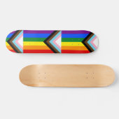 Voortgangs Pride Vlag LGBTQ+ Persoonlijk Skateboard (Horizontaal)