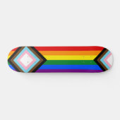 Voortgangs Pride Vlag LGBTQ+ Persoonlijk Skateboard (Horizontaal)