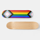 Voortgangs Pride Vlag LGBTQ+ Persoonlijk Skateboard (Horizontaal)
