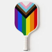 Voortgangs Pride Vlag LGBTQ+ Pickleball Paddle (Achterkant)