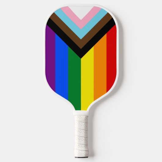 Voortgangs Pride Vlag LGBTQ+ Pickleball Paddle (Voorkant)