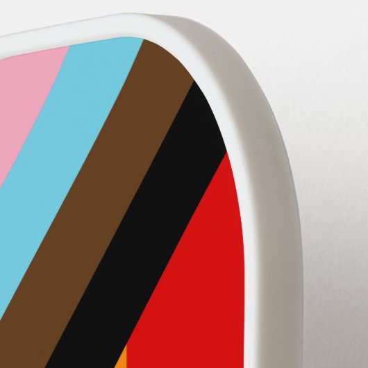 Voortgangs Pride Vlag LGBTQ+ Pickleball Paddle (Links Detail)