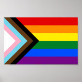Voortgangs Pride Vlag LGBTQ+ Poster (Voorkant)