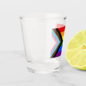 Voortgangs Pride Vlag LGBTQ+ Shot Glas (Links)