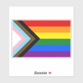 Voortgangs Pride Vlag LGBTQ+ Sticker (Vel)