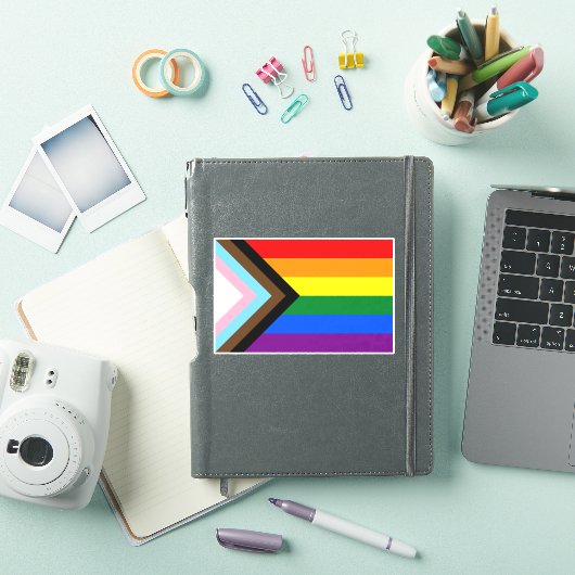 Voortgangs Pride Vlag LGBTQ+ Sticker (iPad Cover)