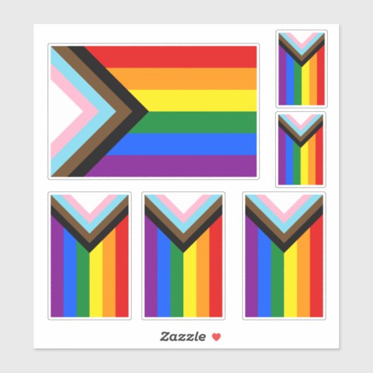 Voortgangs Pride Vlag LGBTQ+ Sticker (Vel)