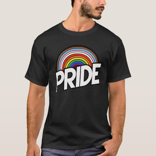 Voortgangs-regenboog T-Shirt (Voorkant)