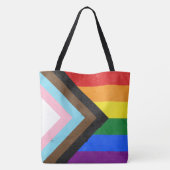 Voortgangs Regenboogvlag Tote Bag (Achterkant)