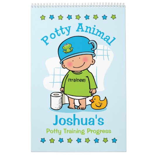 Voortgangsboek Potty Animal Boy Potty Kalender (Hoes)