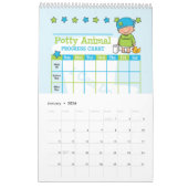 Voortgangsboek Potty Animal Boy Potty Kalender (Jan 2026)