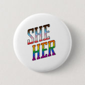 Voortgangsprondes haar ronde button 5,7 cm (Voorkant)