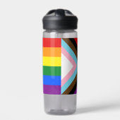 Voortgangsregenboogvlag, Pride, LGBTQ Waterfles (Voorkant)
