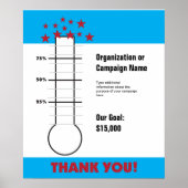 Voortgangsschema voor fondsenwerving poster (Voorkant)