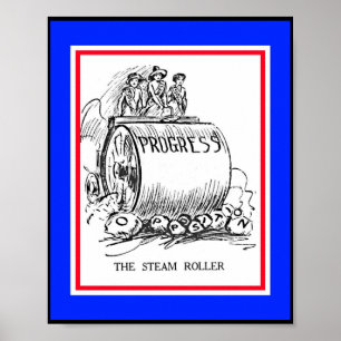 Voortgangsschot voor vrouwenrechten Steamroller Poster