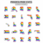 Voortgangsstaten (A-M) Sticker (Voorkant)