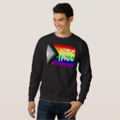 Voortgangsvlag Gay Pride Rainbow Word 6 Trui (Voorkant volledig)