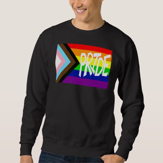 Voortgangsvlag Gay Pride Rainbow Word 6 Trui (Voorkant)