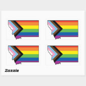 Voortgangsvlag van Montana Rechthoekige Sticker (Vel)