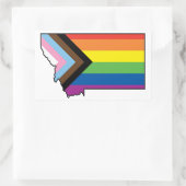 Voortgangsvlag van Montana Rechthoekige Sticker (Tas)