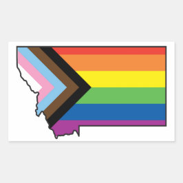 Voortgangsvlag van Montana Rechthoekige Sticker