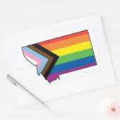 Voortgangsvlag van Montana Rechthoekige Sticker (Envelop)