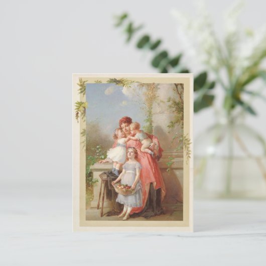  voortplanting bij moeder en kind briefkaart (Staand voorkant)