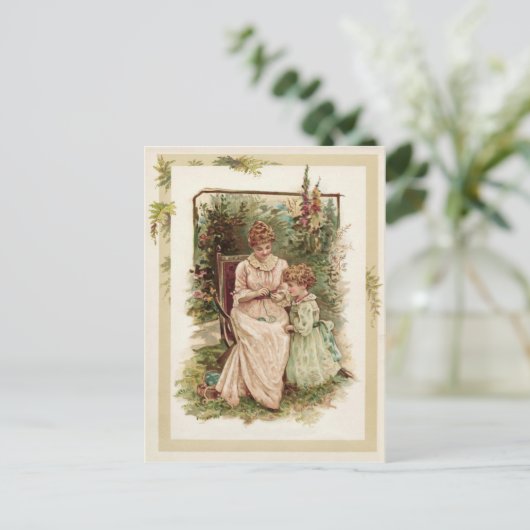  voortplanting bij moeder en kind briefkaart (Staand voorkant)