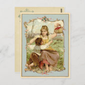  voortplanting bij moeder en zoon briefkaart (Voorkant / Achterkant)