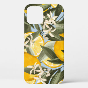 Voortreffelijk patroon met geel bergamotfruit, geb Case-Mate iPhone case