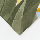 Voortreffelijk patroon met geel bergamotfruit, geb fleece deken (Hoek)