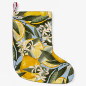 Voortreffelijk patroon met geel bergamotfruit, geb kleine kerstsok (Voorkant)