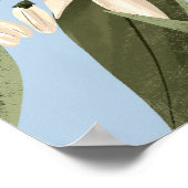 Voortreffelijk patroon met geel bergamotfruit, geb poster (Hoek)