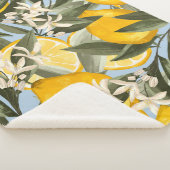 Voortreffelijk patroon met geel bergamotfruit, geb sherpa deken (3/4)